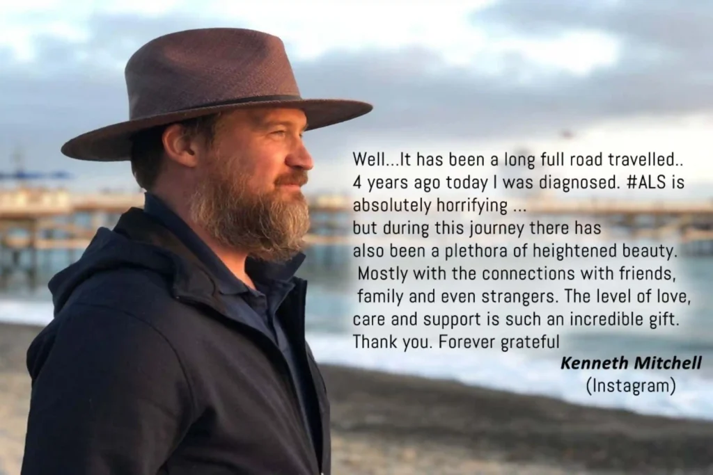 Kenneth Mitchell wrote thanks to family and friends on instagram